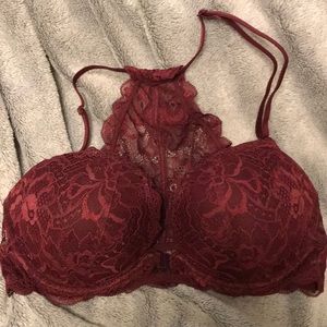 VS Maroon Push-up Bra
